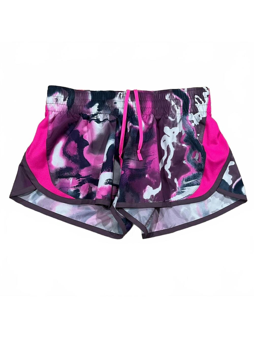 Nike Dri-Fit Tempo Running Shorts Womens Small S Purple Pink Tie Dye